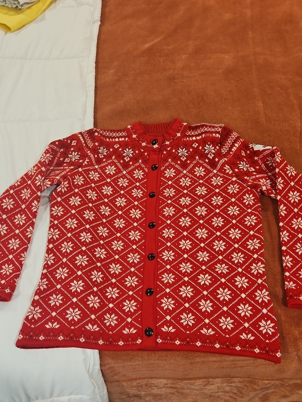 Dale of Norway Women's Red Nordic Button-Front Cardigan